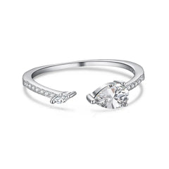 Aetolia Moissanite 925 Sterling Silver Cubic Zirconia Diamond Drop Heart Shaped Finger Ring Jewelry Women Engagement Wedding Rings