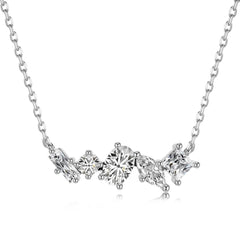 Aetolia Brilliant Shining Cubic Zircon Square Necklace 18K Gold Plated S925 Sterling Silver Cz Pendant Necklace For Women Girls
