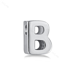 Aetolia 925 Sterling Silver Sliding Chain Personalized Alphabet Necklaces Diy Name Letter Initial Charm Pendant Necklace 18K Gold Plated