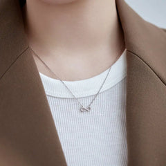 Aetolia Valentine's Day Sweet Girls 8 Knot Intertwine Sterling Silver Polished Sterling Silver Eight Infinity Necklace