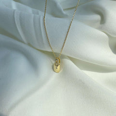 Aetolia Vintage Birthday Girls Women Gifts Bling Necklaces Women's Jewelry Arabic Coin Letter O Pendant Necklace