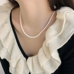 Aetolia Delicate Trendy Women Jewelry Shell Pearl Necklace Summer Beach 925 Silver Pearls Choker Necklaces For Women Wedding Party