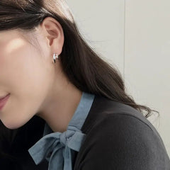 Aetolia Waterproof Minimalist French Elegant Smooth C Shape Stud Earring S925 Sterling Silver Hoop Earrings Women Jewelry Party