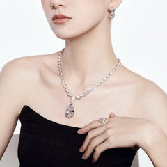 Aetolia Drop Earrings Wedding Bridal Chain Necklace Wedding Accessories Cz Cubic Zirconia Bridal Wedding Diamond Necklaces Women Party