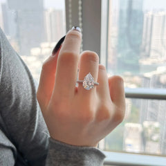 Aetolia Factory Wholesale High Quality 925 Sterling Silver Engagement Shining Rings Romantic Rhodium Plated Wedding Ring