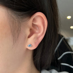 Aetolia New Launched Women Jewelry Enamel S925 Silver Little Cute Moon Star Planet Universe Stud Earrings