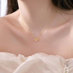 Aetolia Statement S925 Silver 18K Gold Cz Zircon Heart Butterfly Wings Pendant Necklace For Women Shiny Flower Necklace Jewelry