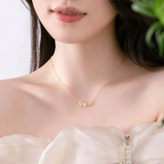 Aetolia Temperament S925 Silver Heart Letter Pendant Necklace Cz Zirconia Jewelry 18K Gold Plated Necklaces Bracelets Set For Girl