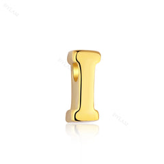 Aetolia 925 Sterling Silver Sliding Chain Personalized Alphabet Necklaces Diy Name Letter Initial Charm Pendant Necklace 18K Gold Plated