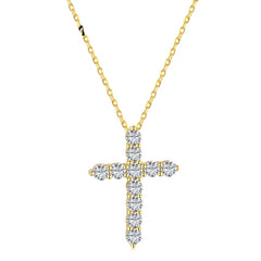 Aetolia Plata 925 Minimalist Pendant Women Layer Tennis Necklaces Zirconia Jewelry Dainty 18K Gold s925 Sterling Silver Cross Necklace