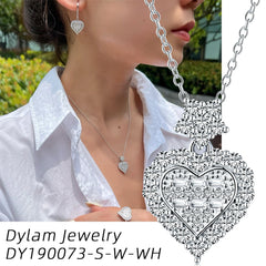 Aetolia Wholesale Personalized Kolye Bijoux Jewelry Argent 925 Sterling Silver Necklace 18K Gold Plated Chain Heart Necklaces For Women