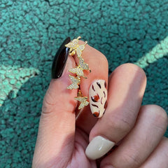 Aetolia Wholesale Minimalist Hypoallergenic Ohrringe 18K Gold Plated Earrings Zirconia Jewelry Butterfly Studs Earring for Women