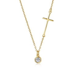 Aetolia Joya De Plata Pendant Women Layer Pearl Necklaces Zirconia Jewelry 18K Gold Plated 925 Sterling Silver Smile Flower Necklace