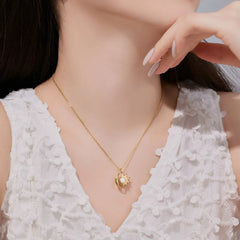 Aetolia New Design 18K Gold Plated S925 Silver Pendant Sun And Moon Necklace Blue Opal Personality Star Necklaces For Women