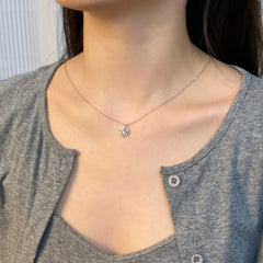 Aetolia Wholesale Pretty 18K Rose Gold Plated Jewelry Pink Quartz Cubic Zirconia Stone Pendant S925 Sterling Silver Necklaces For Women