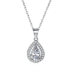 Aetolia Wholesale Custom Jewelry Drop Dainty 925 Sterling Silver Charms Necklaces Set Zirconia Heart Pendant Necklace For Women