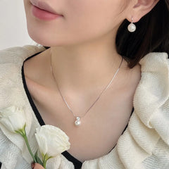 Aetolia Fine Jewelry 925 Sterling Silver Shell Pearl Earring Cz Cubic Zirconia Wholesale Drop Natural Pearl Huggies Earrings Women