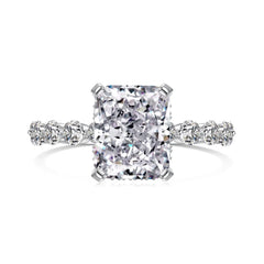 Aetolia Custom 4ct 8A Cz Zirconia S925 Silver Ring Ice Cut Bridal Jewelry Diamond Engagement Wedding Promise Rings For Women