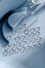 Aetolia personalized symbolic fashion accessories adjustable letter x Sterling Silver 925 Open Rings