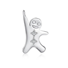 Aetolia Christmas Cubic Zirconia Charm 925 Sterling Silver 18K Gold Plated socks Pendant Jewelry Beads Diy Necklaces for women