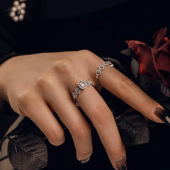 Aetolia Anillos Mujer De Plata Anillo 9.25 Ley Aesthetic 925 Sterling Silver Art Deco Compromiso Dama Promesa Calidad Ring