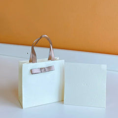 Aetolia Mini size foldable and customizable logo square tote bag necklace jewelry box can be a gift for girlfriend and wife