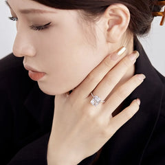 Aetolia New Trendy Big Cz Cubic Zirconia Ring High Quality S925 Sterling Silver Wedding Party Engagement Bride Rings Jewelry For Women