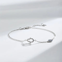 Aetolia Wholesale Jewelry S925 Sterling Silver Cubic Zircon Bracelet Blue Devil Eye Jewellery Hand Bracelet 18K Gold Diamond Women