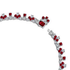 Aetolia Emerald S925 Sterling Silver Custom Cz Cubic Zirconia Stone Tennis Necklace Designs Big Diamond Necklaces For Women Bride Gift