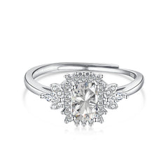 Aetolia Moissanite 925 Sterling Silver Cubic Zirconia Diamond Drop Heart Shaped Finger Ring Jewelry Women Engagement Wedding Rings