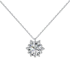 Aetolia Classic Design Brilliant Diamond Ring 925 Sterling Silver Engagement Snowflake Rings Necklaces Earrings Jewelry Set