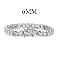 Aetolia Custom Mujeres Pulseras Diamond Charm Bracelet Bangles Cubic Zircon Cuban Link Jewelry 925 Silver Tennis Bracelets Women