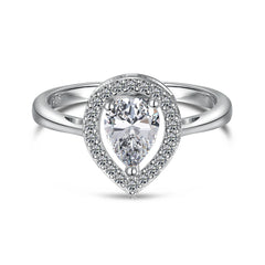 Aetolia Waterproof Pear Shape S925 Sterling Silver Cuban Chain Link Diamond Ring Pendant Necklace Earrings Riings Women Jewelry Sets