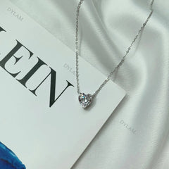 Aetolia Collier Collar Bling Heart Chain Cubic Zirconia Pendant 925 Sterling Silver Women 18K Gold Plated Jewelry Fashion Necklace