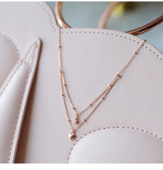 Aetolia Gold Plated Layered Necklace Chain Double Layer Star Pendant Thin Necklaces Heart Jewelry Sterling Silver