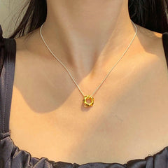 Aetolia 925 custom name necklace environmentally friendly 14k gold plated with chain silver pendants for women