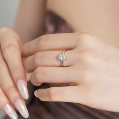 Aetolia Factory Fine Jewelry S925 Sterling Silver Ring Solitaire Oval Shape Cz Cubic Zirconia Promise Engagement Rings For Women