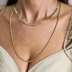 Aetolia Women Chain Herringbone Necklace Wholesaler Herringbone Charm18K Gold Filled Necklace Sliver Rhodium Plated Necklace