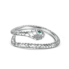 Aetolia Vintage Snake Sterling Silver 925 Rings Jewelry Set Personalized Emerald Cubic Zirconia Snake Earrings Necklaces Rings For Women