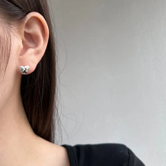Aetolia Cute Heart Shaped S925 Sterling Silver Stud Earring Cz Zirconia 18K Gold Plated Star Zircon Love Stud Earrings For Women