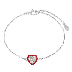 Aetolia Cuba Drop Heart Shape Iced Out Tennis Cubic Zirconia 925 Silver Chain Crystal Bracelets Bangles Charm For Bracelet Women