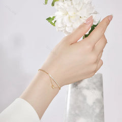 Aetolia Adjustable Pendant 18K Gold Plated Charm Bracelet Women Chain Tennis 925 Sterling Silver Zirconia Bracelets Bangles