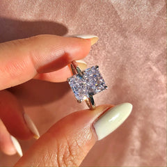 Aetolia Fine Custom 8A CZ Engagement Moissanite Rings Diamond Wedding Jewelry S925 Sterling Silver Ring For Women 18K Gold Plated