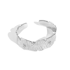 Aetolia New Arrival Irregular Bark Texture Jewelry 925 Sterling Silver Bracelet Hollow Diamond Opening Bracelets Bangles For Women