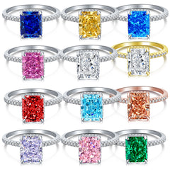 Aetolia S925 Sterling Silver Engagement Wedding Fine Jewelry Rings for Women Jewelry 8A Quality CZ Zircon 925 Silver Custom Jewelry