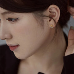 Aetolia Trendy Jewelry Wholesale New Arrival Fashion White 18K Gold Plated Earring Women Elegant Bowknot Pearl Earrings Stud