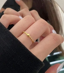 Aetolia Fine Minimalist Design 925 Sterling Silver Rhodium 18K Gold Plated Texture Round Beaded Fashion Fine Jewelry Rings for women