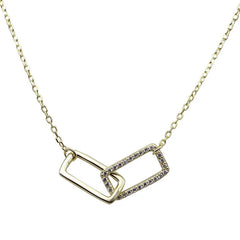 Aetolia Gold Mini Paperclip Necklace Paper Clip Necklaces Dainty Silver Minimalist 925 Chain Silver925 Paper Clip Necklaces