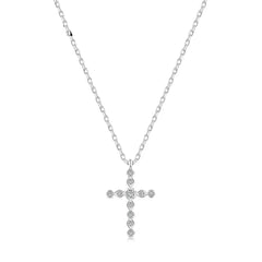 Aetolia Plata 925 Minimalist Pendant Women Layer Tennis Necklaces Zirconia Jewelry Dainty 18K Gold s925 Sterling Silver Cross Necklace