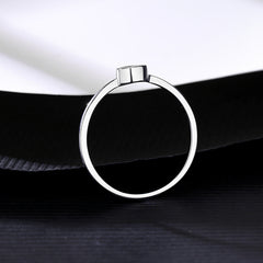 Aetolia 925 Sterling Silver 18K Gold Plated Minimalist Heart Bezel Set Solitaire Ring SR20071815